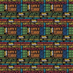 NASCAR Cotton Fabric by the Yard - NASCAR III Collection Drive Fast Black - Camelot 39220105-1