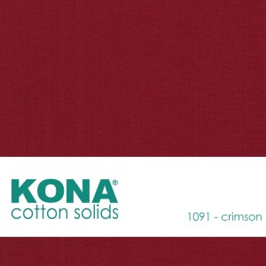 Kona Cotton Fabric by the Yard - 1091 Crimson