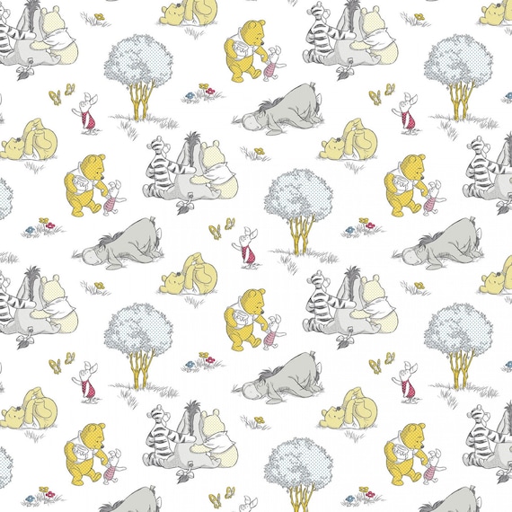 Winnie the Pooh Fabric by the Yard Honeypot and Daisies Springs Creative 73814G550715