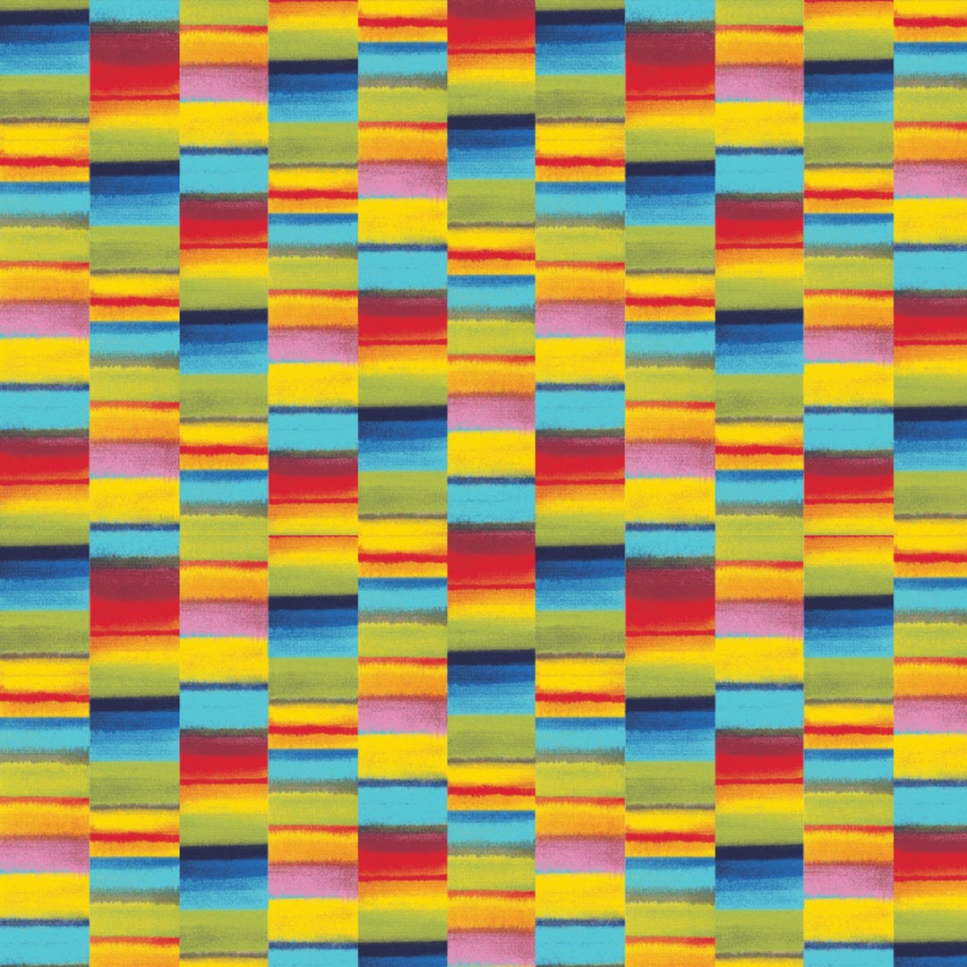 Southwest Stripe Cotton Fabric by the Yard Canyonlands Fiesta Blocks
