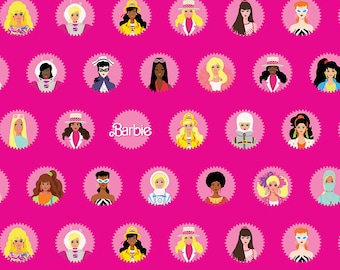 Barbie Cotton Fabric by the Yard - Barbie World Collection Barbie Main Hot Pink - Riley Blake CD15020-HOTPINK