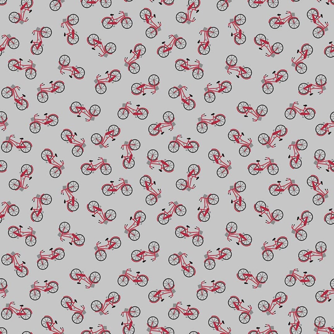 Petals and Pedals Cotton Fabric by the Yard Petals and Pedals Bikes