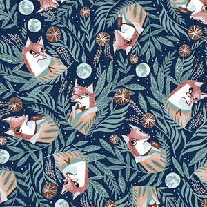 Fox Cotton Fabric by the Yard - Foxy Multi - Dear Stella 1855