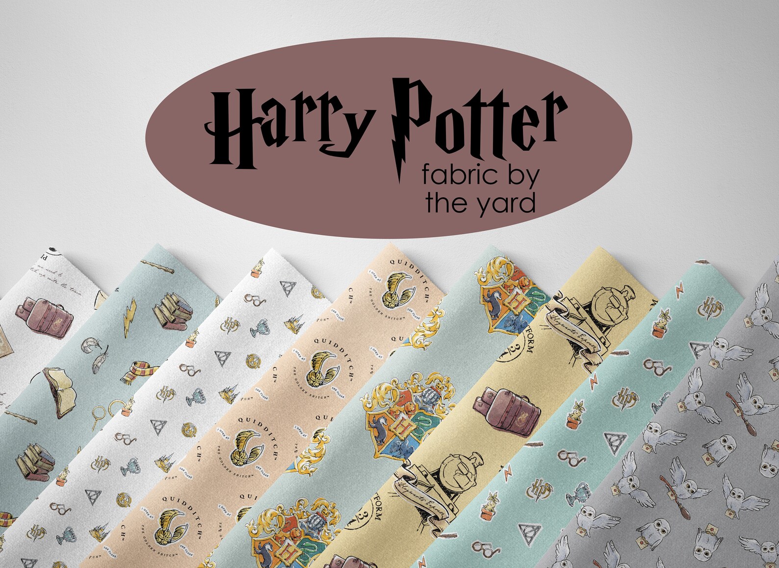 Harry Potter Cotton Fabric by the Yard Harry Potter Etsy