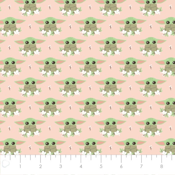 Star Wars Cotton Fabric by the Yard The Mandalorian III Child Sweet  Floral Pink Camelot 73800298-3