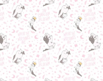 Where the Wild Things Are Cotton Fabric by the Yard - Where the Wild Things Are Wild Rumpus Pink - Camelot 23740101-1