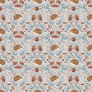 Hedgehog Cotton Fabric by the Yard - Willow Hedgehogs Multi - Clara Jean for Dear Stella DCJ3014-MULTI