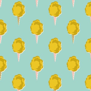 Cotton Candy Cotton Fabric by the Yard - East Coast Sugar Rush Sky High Metallic - Megan Kampa for Cotton + Steel MK104-SH3M