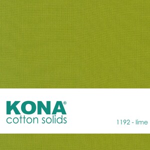 Kona Cotton Fabric by the Yard - 1192 Lime
