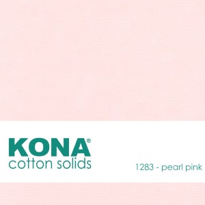 Kona Cotton Fabric by the Yard - 1283 Pearl Pink