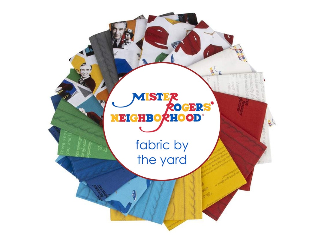 Mister Rogers Neighborhood Cotton Fabric by the Yard Collection by