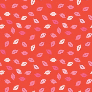 Kiss Fabric by the Yard - Sending Love Kisses Red - Riley Blake C10084-RED