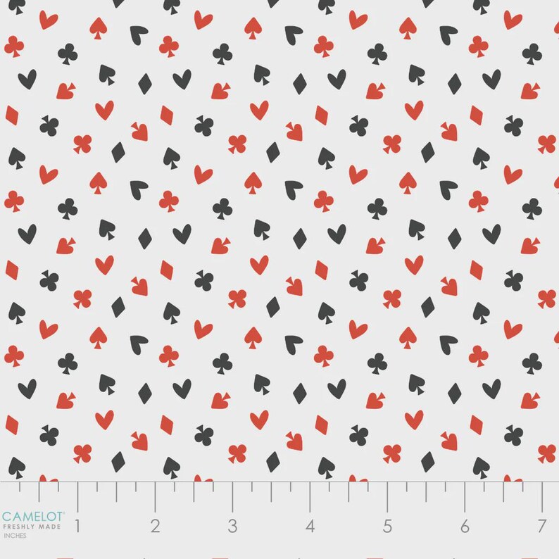 Playing Cards Cotton Fabric by the Yard - Abracadabra Suits of Cards ...