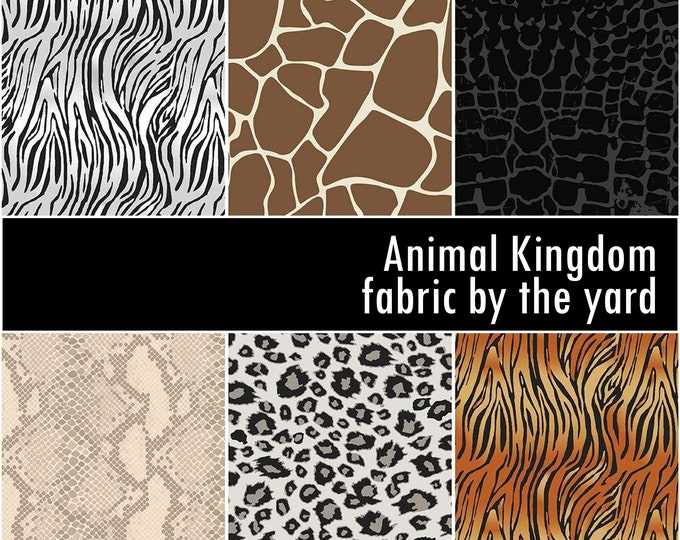 Animal Kingdom Cotton Fabric by the Yard Animal Prints by Riley Blake