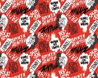 May include: A red background with black and white text and graphics. The text includes "Bad Vibes Only", "Truant", "Broken Hearted", "Razed", "Savage", "Thanks for Nothing", and "Anihon for Shanta".