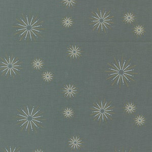 Zen Chic Modern Cotton Fabric by the Yard - Shimmer Stars Smoke Metallic - Zen Chic for Moda 1844-14M