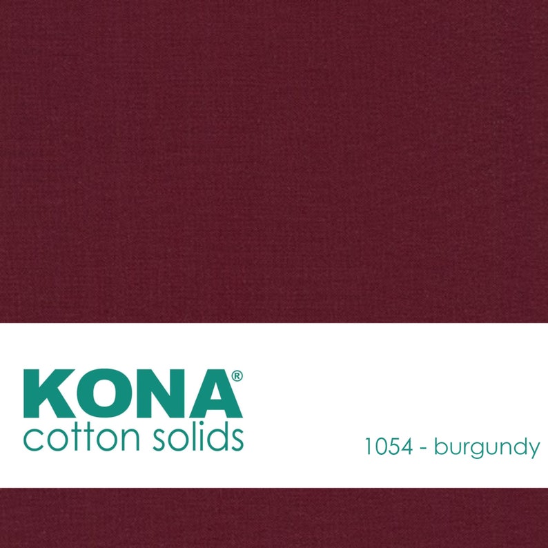 Kona Cotton Fabric by the Yard 1054 Burgundy Etsy