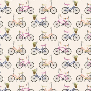 Bicycle Cotton Fabric by the Yard - East Coast Kickstand Play Date - Megan Kampa for Cotton + Steel MK101-PD1