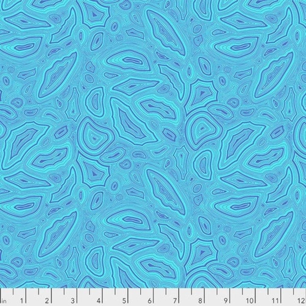 Tula Pink Cotton Fabric by the Yard - Tula Pink True Colors - Mineral Topaz - Free Spirit PWTP148.TOPAZ