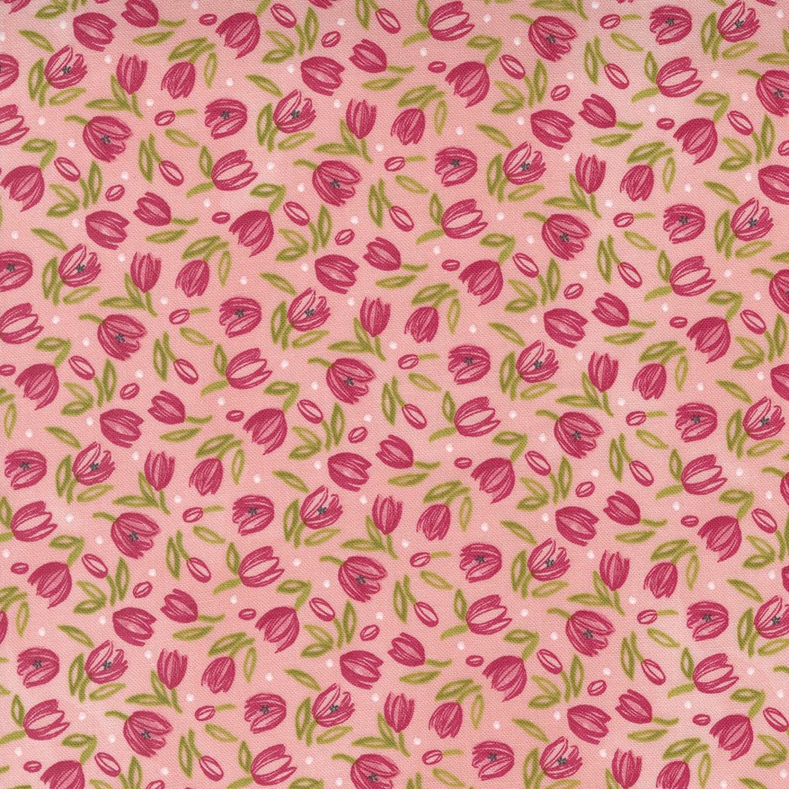Tulip tango cotton fabric by the yard tulip tango tiny tulip etsy