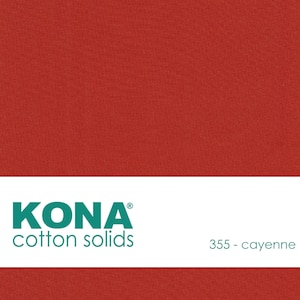 Kona Cotton Fabric by the Yard - 355 Cayenne