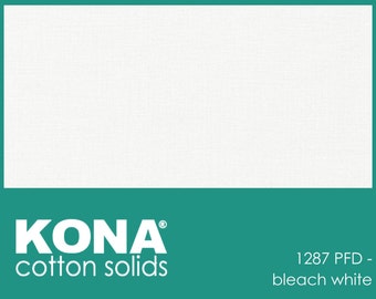 Kona Cotton Fabric by the Yard - 1287 PFD Bleach White