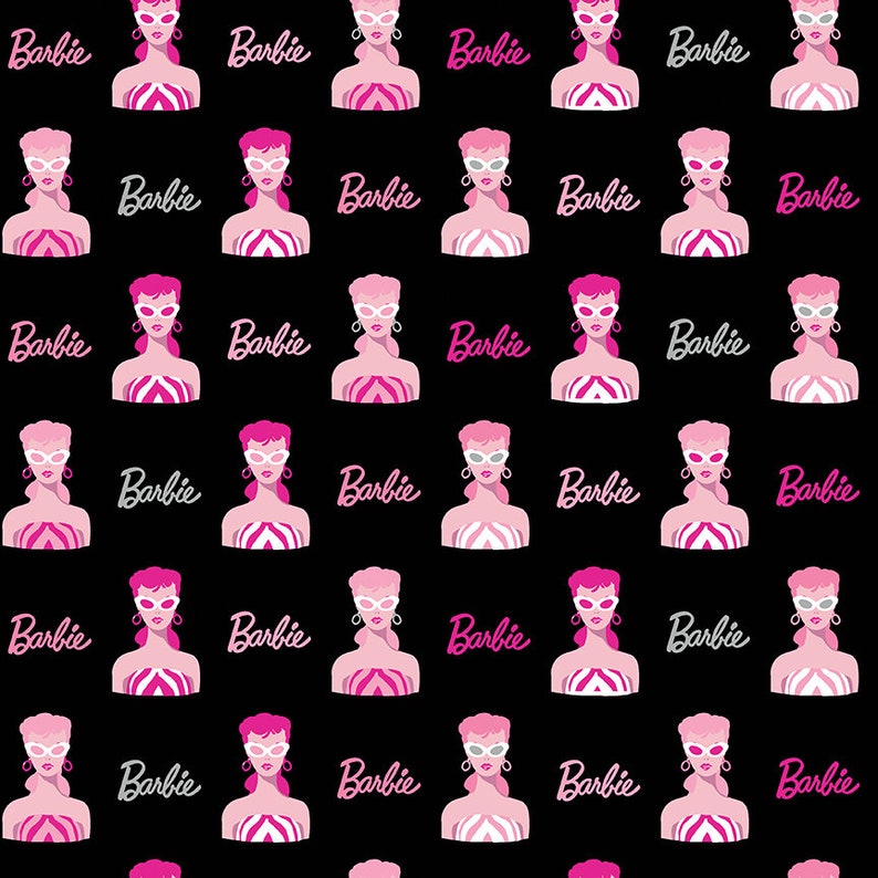 Barbie Fabric by the Yard Choice of 9 Barbie Cotton Fabrics | Etsy