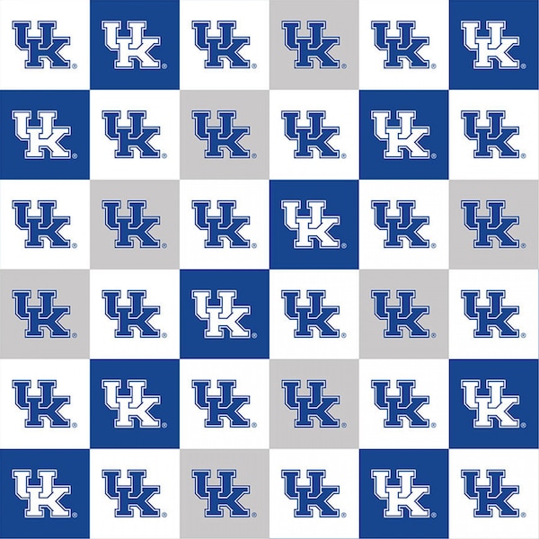 University of Kentucky Fabric by the Yard - Collegiate Check #1158