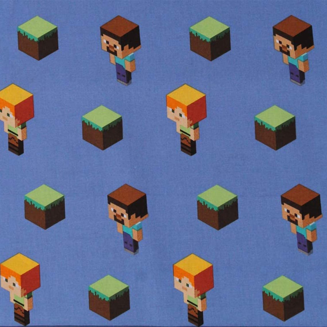 Minecraft Fabric by the Yard Your Choice of 3 Minecraft Etsy