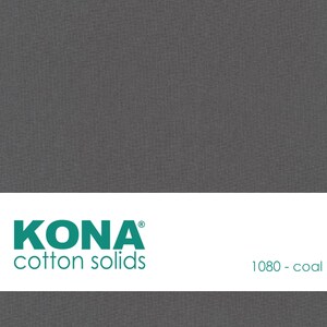 Kona Cotton Fabric by the Yard - 1080 Coal