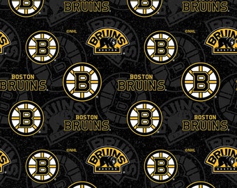 Boston Bruins Fabric by the Yard - Tone on Tone - Sykel #1199