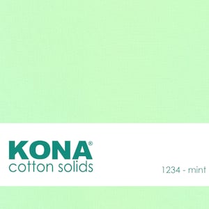 Kona Cotton Fabric by the Yard - 1234 Mint