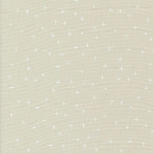 Zen Chic Modern Cotton Fabric by the Yard - Shimmer A Bit of a Plus Ecru - Zen Chic for Moda 1845-13
