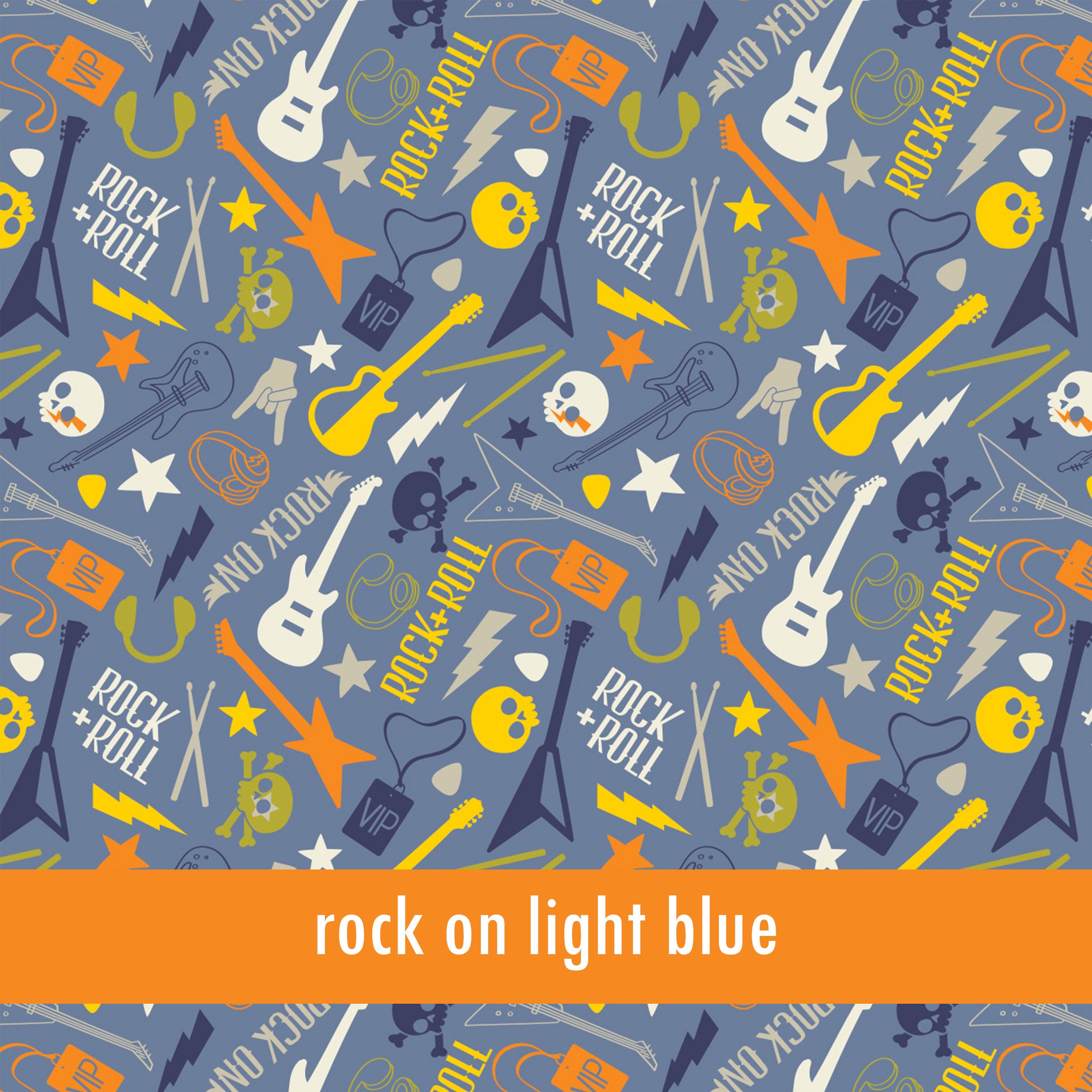 Guitar Fabric by the Yard Rock On Collection Amped Up Etsy