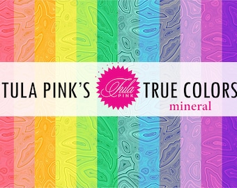 Tula Pink Cotton Fabric by the Yard - Tula Pink True Colors Mineral Collection from Free Spirit