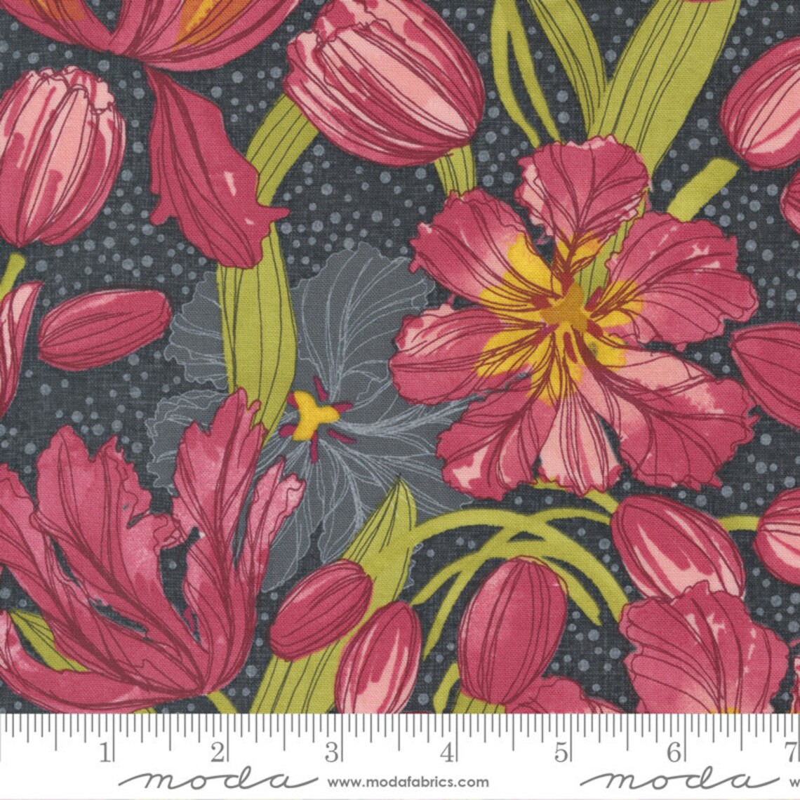 Tulip Tango Cotton Fabric by the Yard Tulip Tango Tulips Etsy