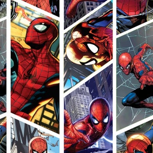 Spider- Man Fabric by the Yard - Comic Shards Digital - Springs Creative 71185A620715
