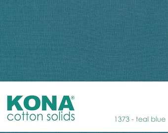 Kona Cotton Fabric by the Yard - 1373 Teal Blue