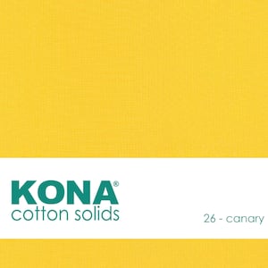 Kona Cotton Fabric by the Yard - 26 Canary