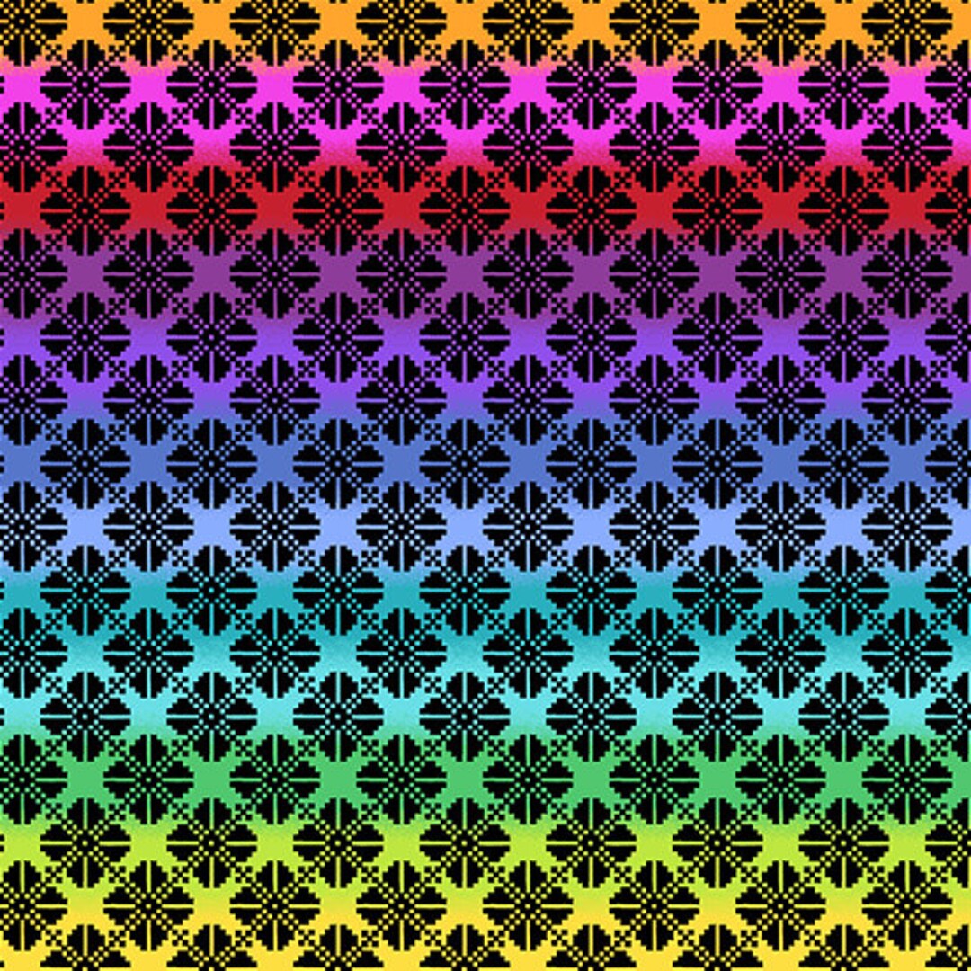 Rainbow Cotton Fabric by the Yard Rainbow Wonderland Pinwheel Knit