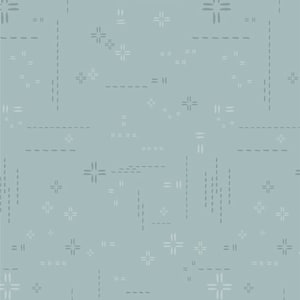 Geometric Cotton Fabric by the Yard - Decostitch Elements Skyline Blue - Art Gallery DSE-717