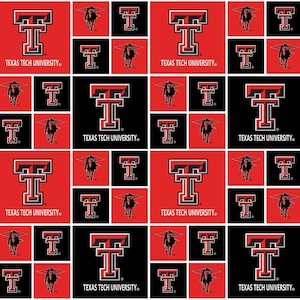 Texas Tech University Fabric by the Yard - Box Allover #020 - Sykel