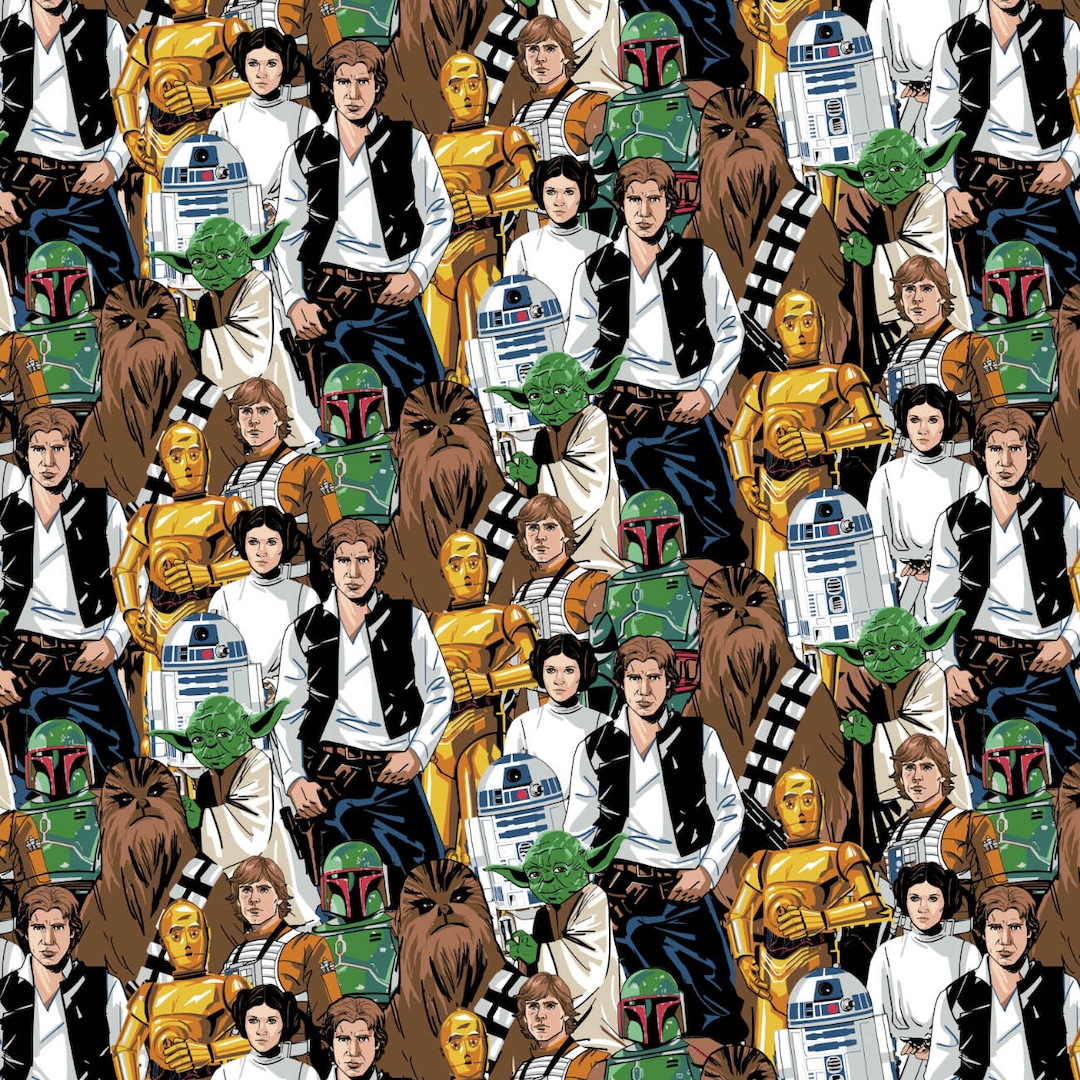 Star Wars Cotton Fabric by the Yard Star Wars Crowds Crowd Classics