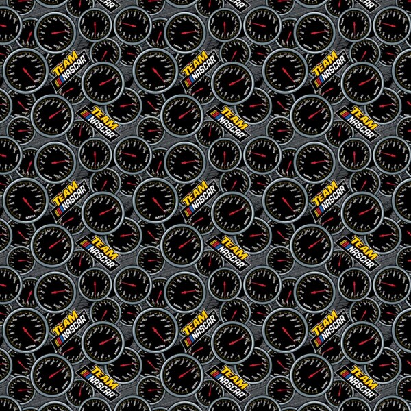 NASCAR Cotton Fabric by the Yard - NASCAR III Collection Speed Black - Camelot 39220104-1