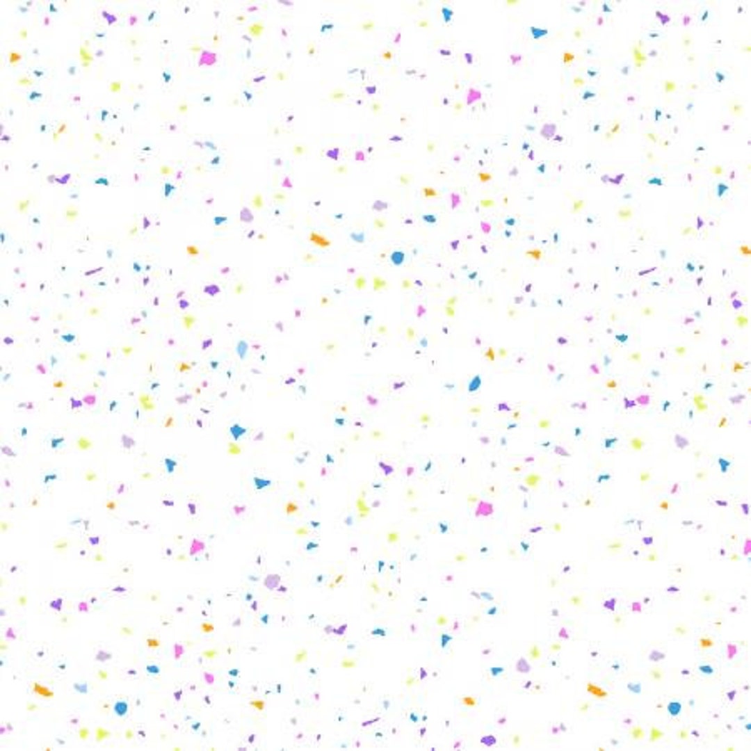 Confetti Cotton Fabric by the Yard Confetti Multi on White RJR RJ1410