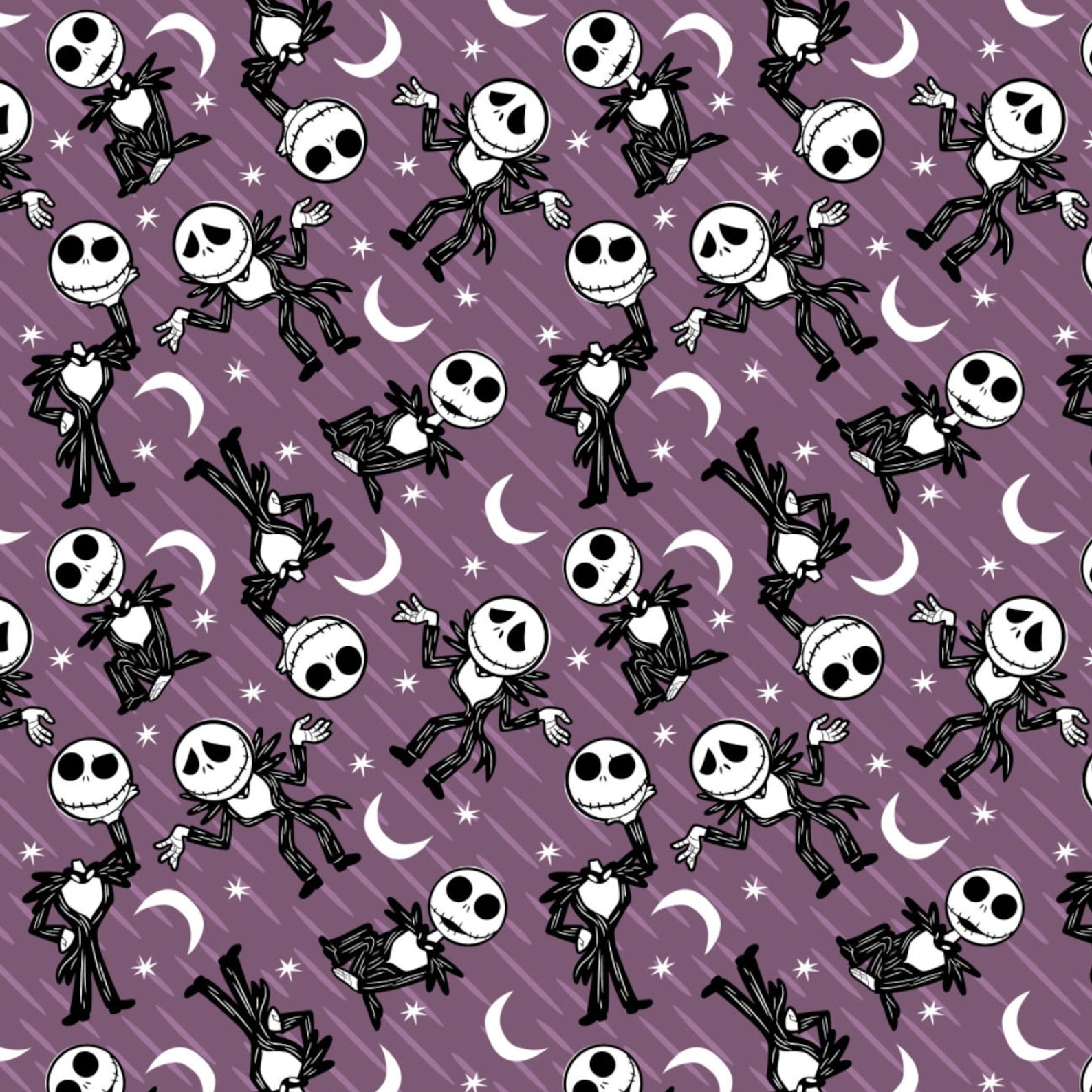 Nightmare Before Christmas Cotton Fabric by the Yard Jack Etsy Nightmare Before Christmas Fabric