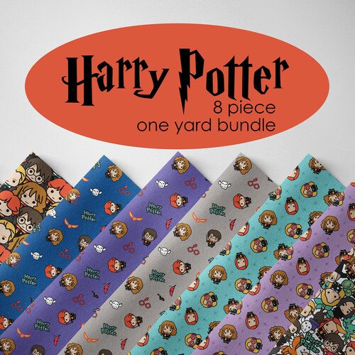 Harry Potter Cotton One Yard Stack - 8 Piece Harry Potter Kawaii Collection from shops Camelot