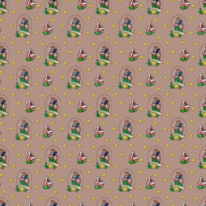 Super Mario Cotton Fabric by the Yard - Lucky Mario Tan - Springs Creative 658692160715