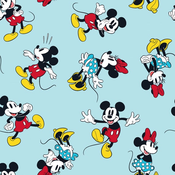 Mickey Mouse Cotton Fabric by the Yard Mickey and Minnie Classic Pack Springs Creative 77124A620715