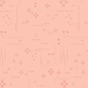 Geometric Cotton Fabric by the Yard - Decostitch Elements Peach Whisper - Art Gallery DSE-720